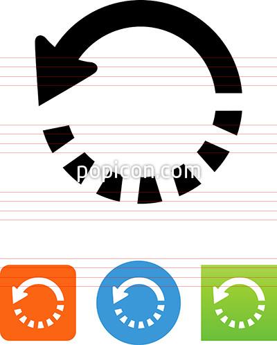 400x498 Dashed Back Arrow Icon