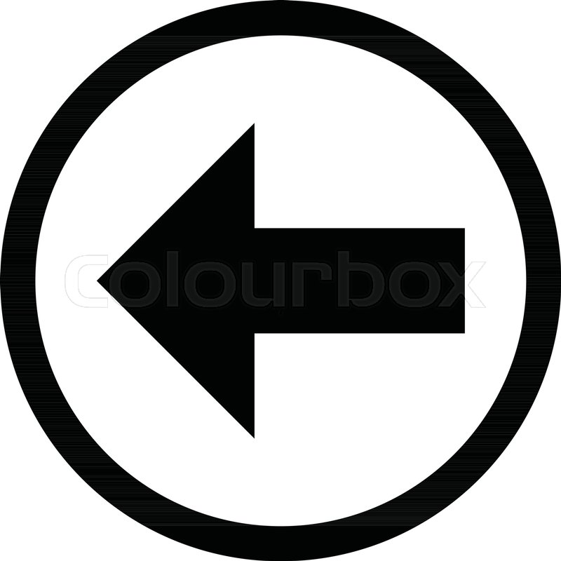800x800 Back Button Icon On Isolated Stock Vector Colourbox