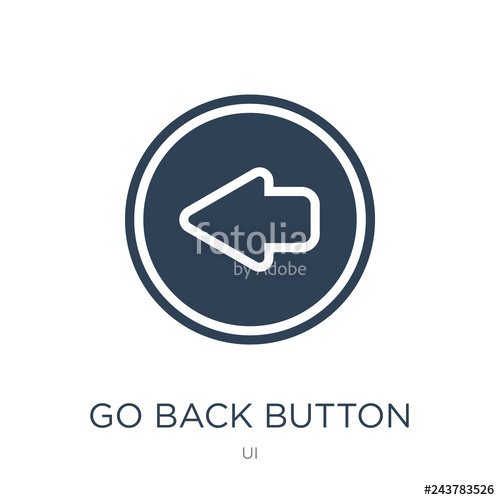 500x500 Go Back Button Icon Vector On White Background, Go Back Button