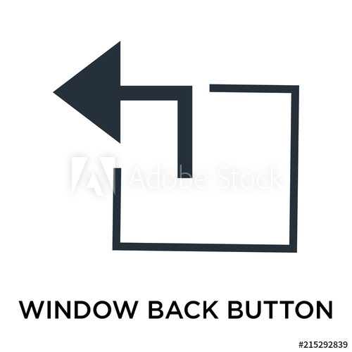 500x500 Window Back Button Icon Isolated On White Background Modern