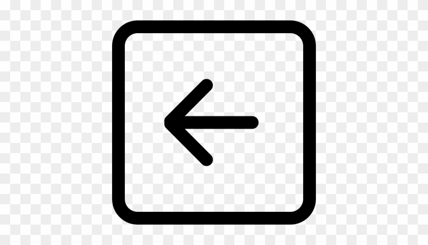 840x480 Back Left Arrow Square Button Outline Vector