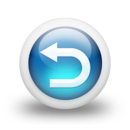 256x256 Blue Return Button Png