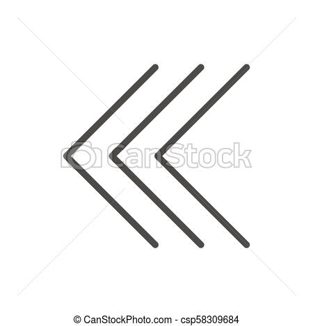 450x470 Back Icon Vector Line Left Arrow Symbol Isolated Trendy Flat