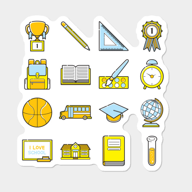 650x650 Back To School Icon Sticker
