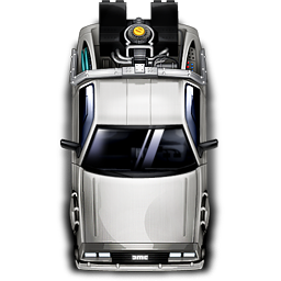 256x256 Get Free Icons Delorean Icon Back To The Future Icons Tv