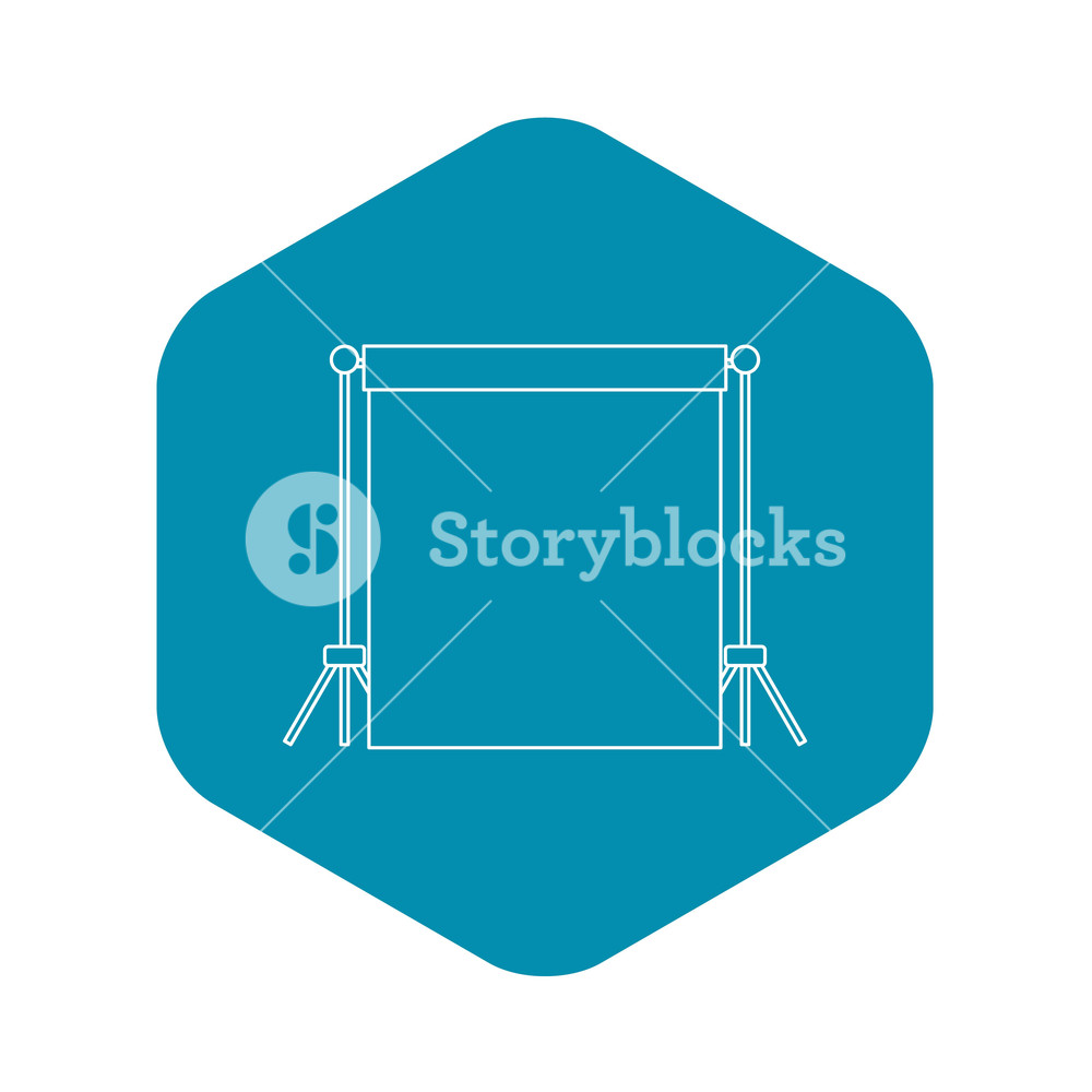 1000x1000 Backdrop Stand With Backdrop Icon Outline Illustration
