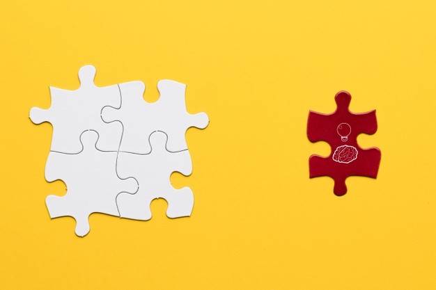 626x417 Idea Icon On Red Puzzle Piece Standing Near White Joint Puzzle