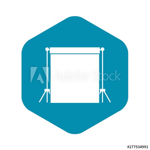500x500 Studio Backdrop Icon Simple Illustration Of White Studio Backdrop