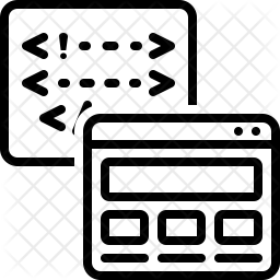 256x256 Backend Coding Icon Of Line Style