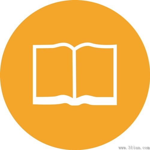 500x500 Vector Orange Background Book Icon Free Vector In Adobe