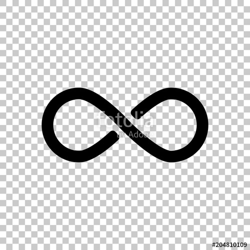 500x500 Infinity Symbol, Simple Icon On Transparent Background Stock