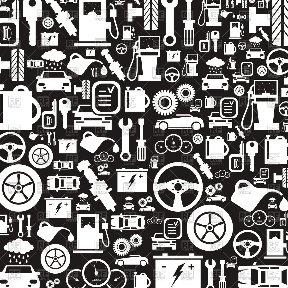 1200x1200 Background Made Of Car Theme Icons Vector Image Of Backgrounds