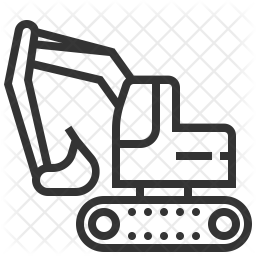 256x256 Backhoe Icon Of Line Style