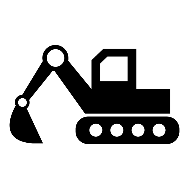 640x640 Excavator Icon, Vector, Construction, Power Png And Vector