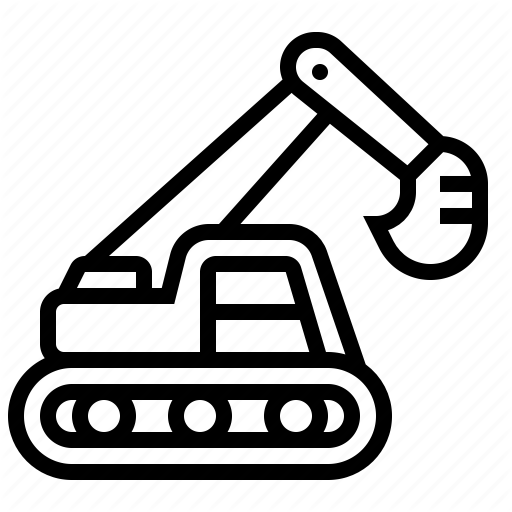 512x512 Backhoe, Construction, Digger, Engieer, Excavator Icon