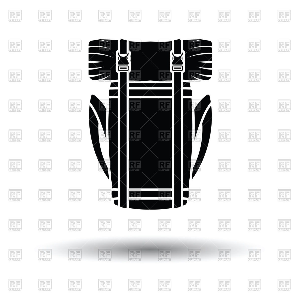 1200x1200 Camping Backpack Icon With Shadow Design Vector Image Of Icons