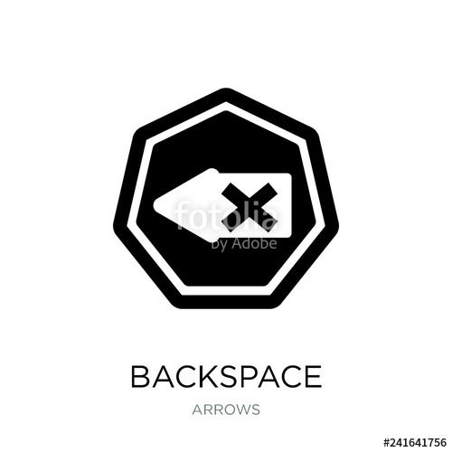 500x500 Backspace Icon Vector On White Background, Backspace Trendy Fill