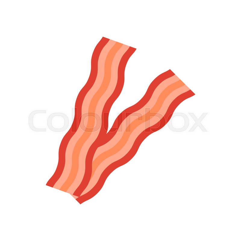 800x800 Bacon Icon Flat Style Vector Icon Stock Vector Colourbox
