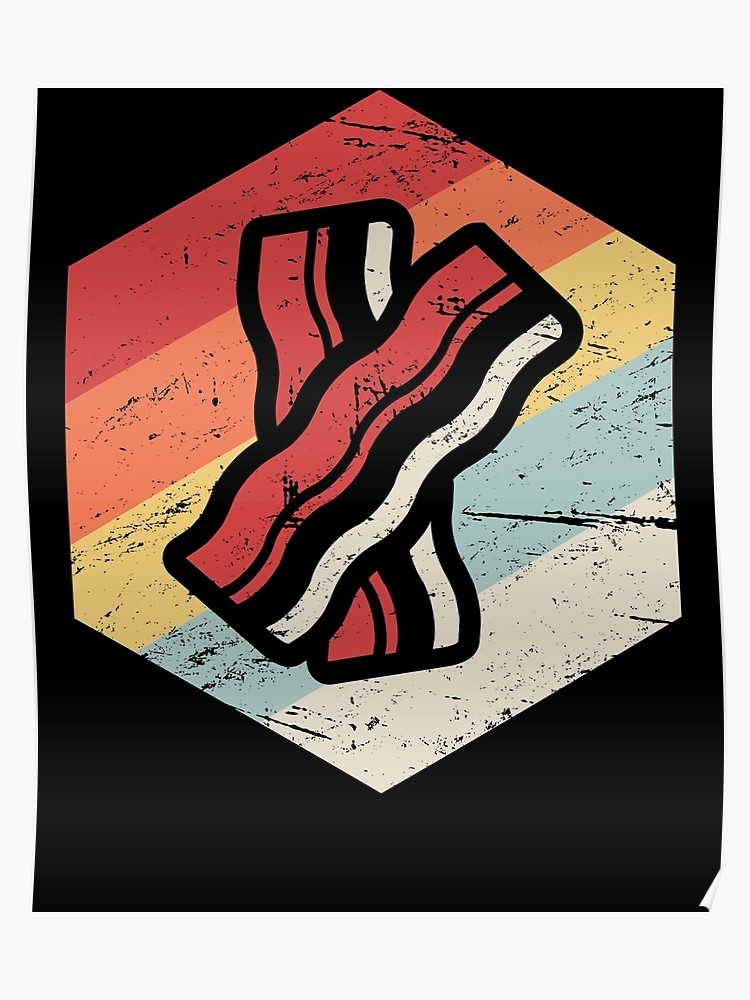 750x1000 Retro Vintage Bacon Icon Keto Diet Poster