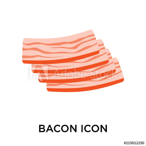 500x500 Bacon Icons Isolated On White Background Modern And Editable