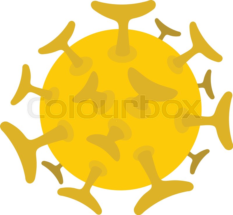 800x740 Round Viral Bacteria Icon In Flat Stock Vector Colourbox