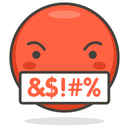 256x256 Bad Emoji Icon Of Colored Outline Style