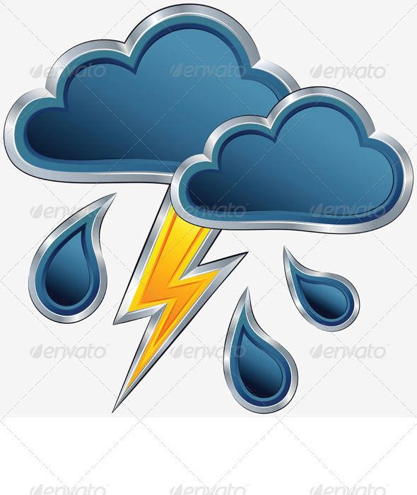 590x700 Vector Weather Icon With A Storm Weather Fonts Logos Icons