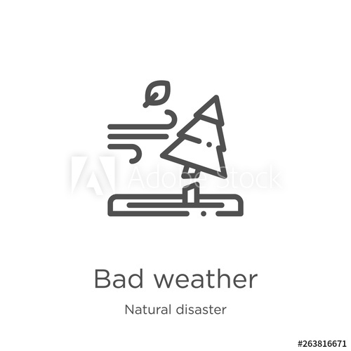 500x500 Bad Weather Icon Vector From Natural Disaster Collection Thin
