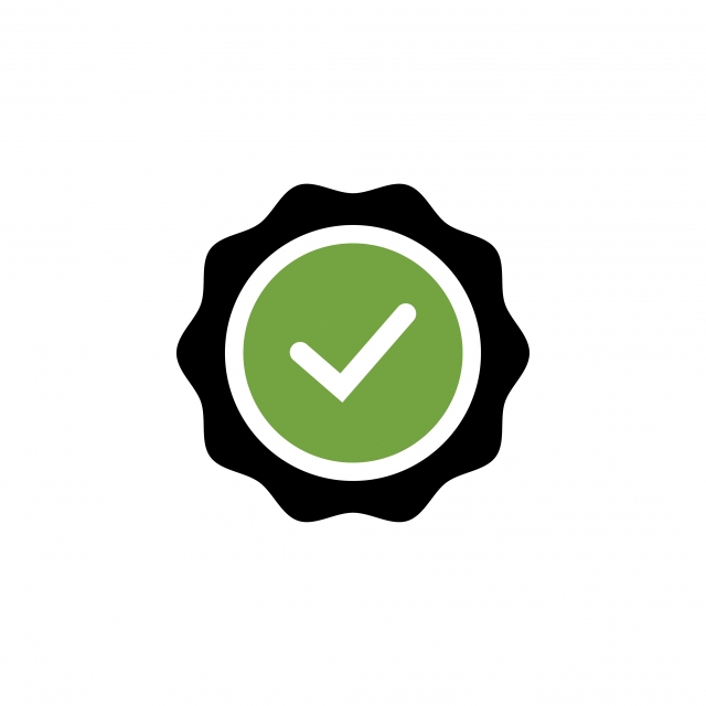 640x640 Checklist Tick Badge Icon Design Template Vector, Approve, Correct