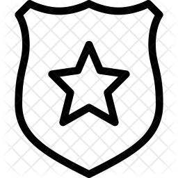 256x256 Cop Badge Icon Of Line Style