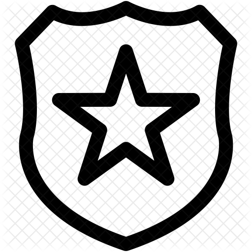 512x512 Police Badge Icon Of Line Style