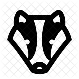 256x256 Badger Icon Of Line Style