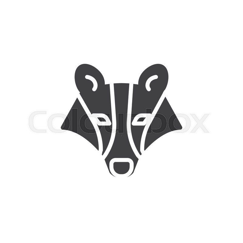 800x800 Badger Head Vector Icon Filled Flat Stock Vector Colourbox