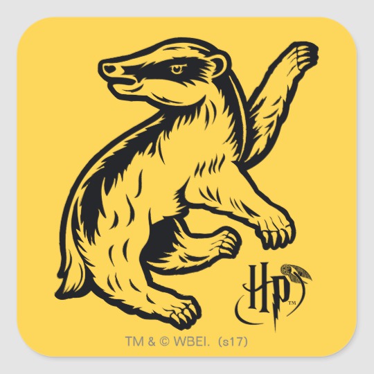 540x540 Harry Potter Hufflepuff Badger Icon Square Sticker Zazzle Ca