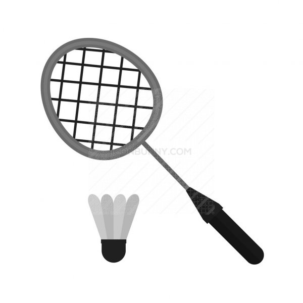 600x600 Badminton Greyscale Icon