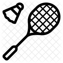 256x256 Badminton Icon Of Line Style