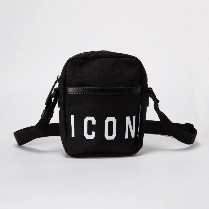 710x710 Dsquared Bags Icon Nylon Messenger Bag In Black