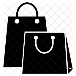 256x256 Shopping Bags Icon Of Glyph Style