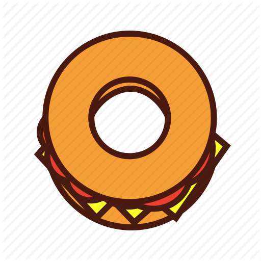 512x512 Bagel, Breakfast, Fast, Food, Ham And Cheese Icon