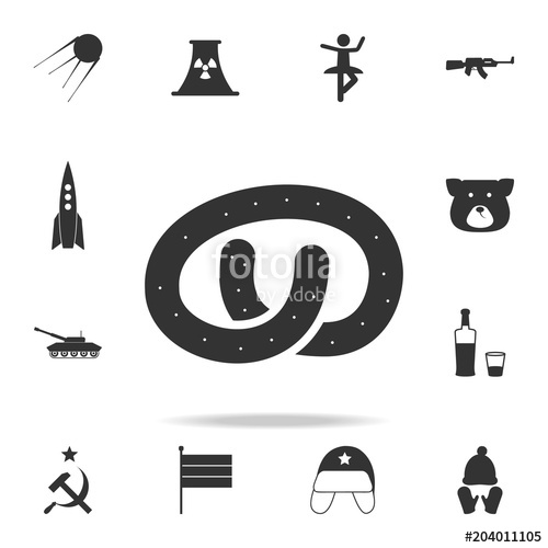500x500 Bagel Icon Detailed Set Of Russian Culture Icons Premium Graphic