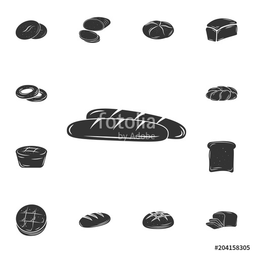 500x500 Baguette Icon Simple Element Illustration Baguette Symbol Design