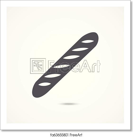 561x581 Free Art Print Of French Baguette Icon French Baguette Icon