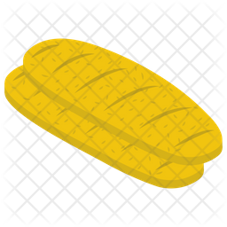 256x256 Loaf Baguette Icon Of Isometric Style