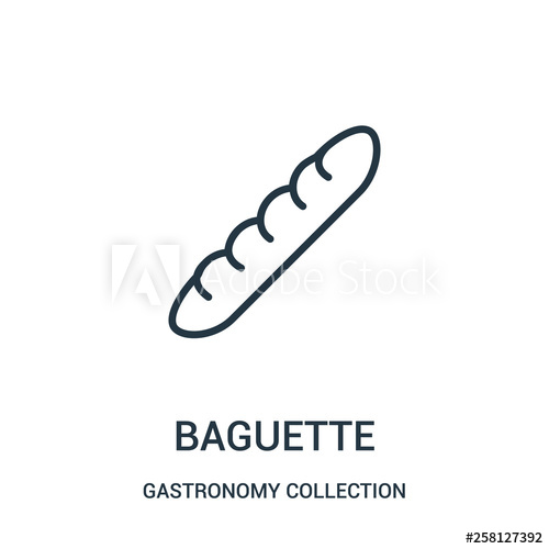 500x500 Baguette Icon Vector From Gastronomy Collection Collection Thin