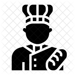 256x256 Baker Icon Of Glyph Style