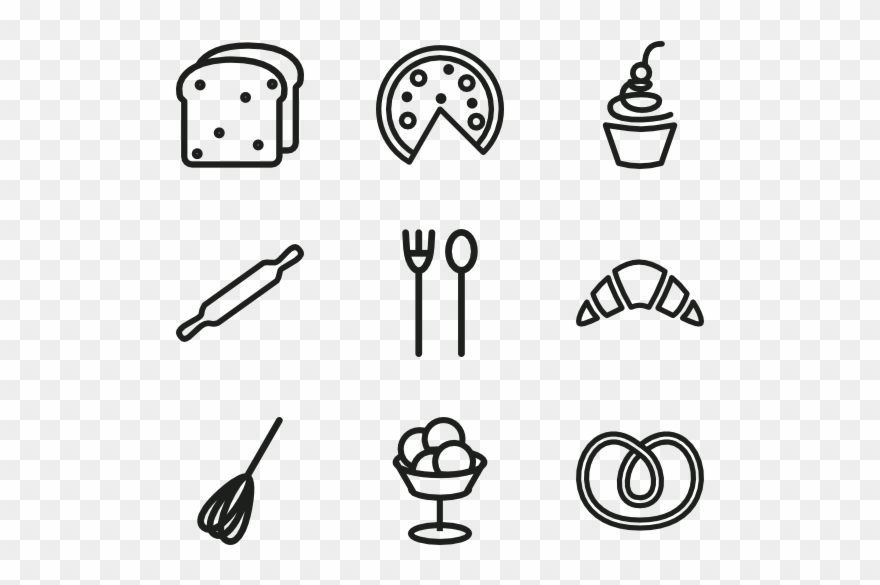 880x585 Bakery Icon Set