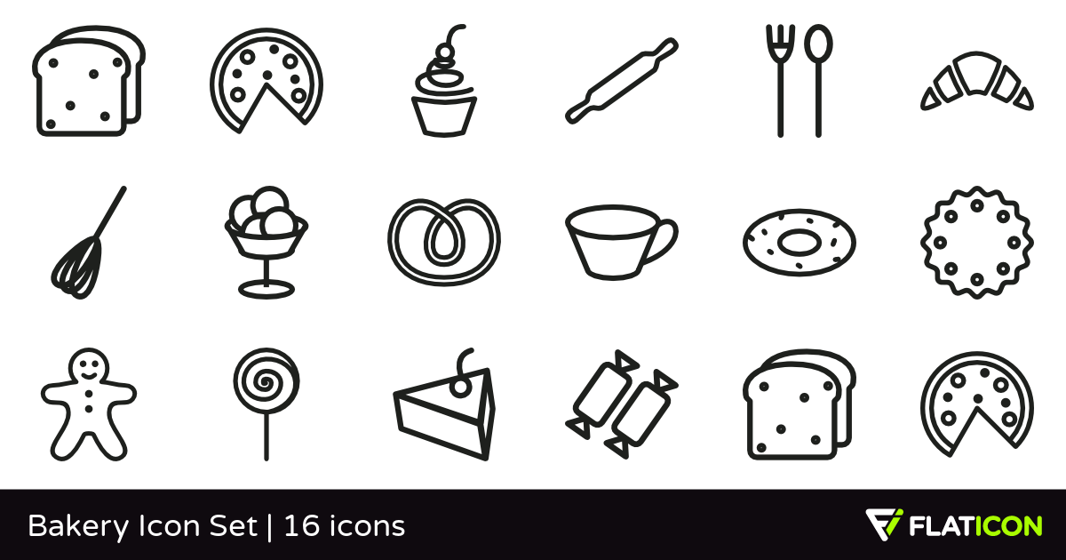 1200x630 Bakery Icon Set Free Icons