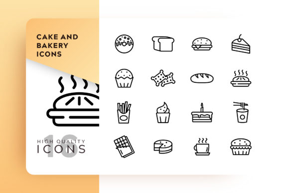 580x387 Cake And Bakery Icon Pack Graphic
