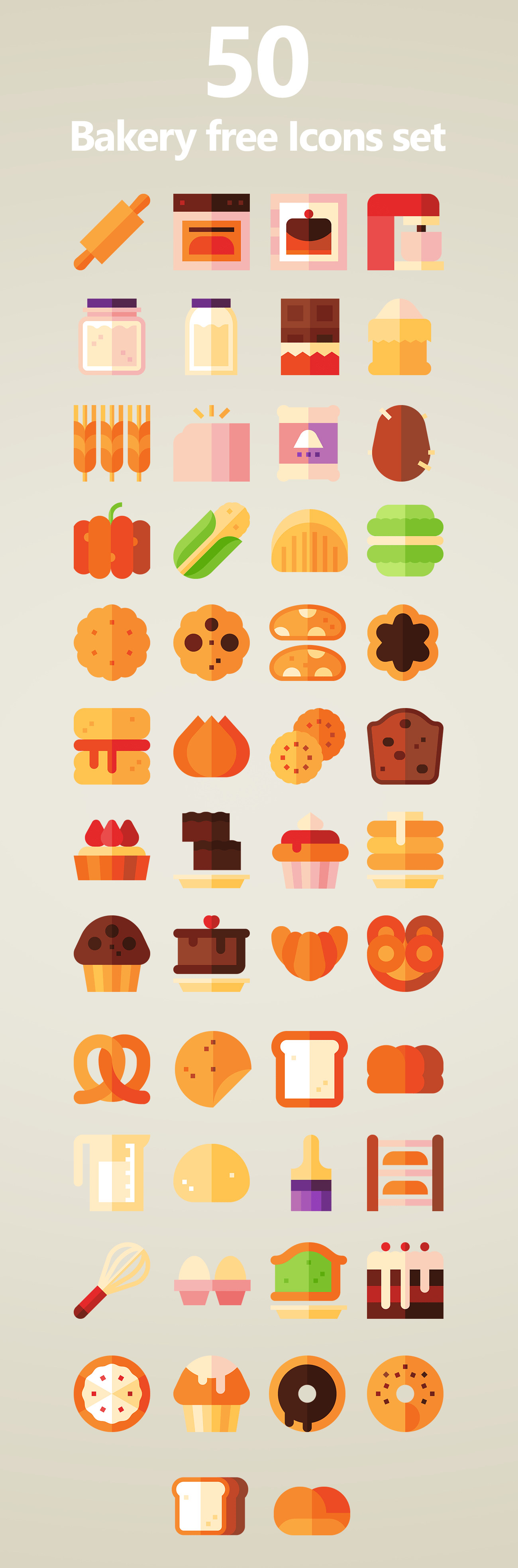 1300x3933 Free Bakery Icons Set Creative Nerds