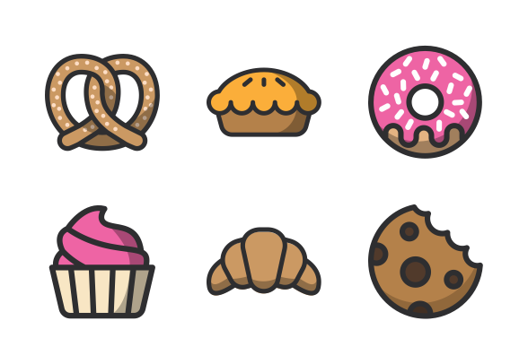 588x406 Bakery Icons